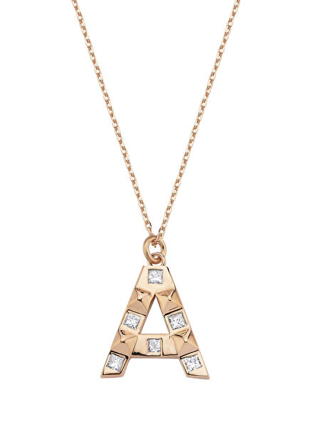 Letter Shaped Women's Gold Necklace